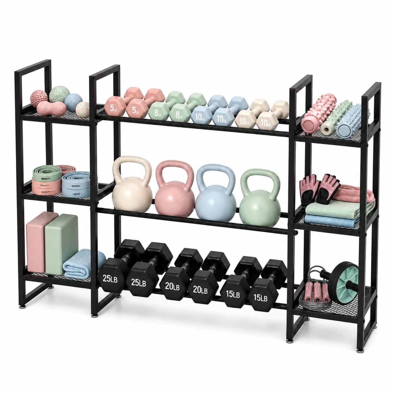 Stojak na hantle 3-poziomowy,  – All In One Gym Home Equipment recenzja i cena