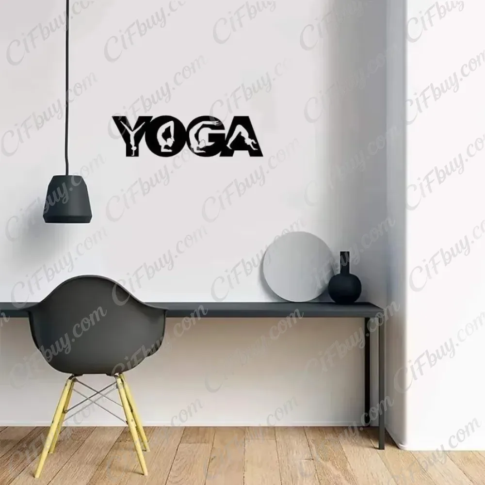 CIFBUY – metalowa dekoracja śc – Home Gym Yoga recenzja i cena