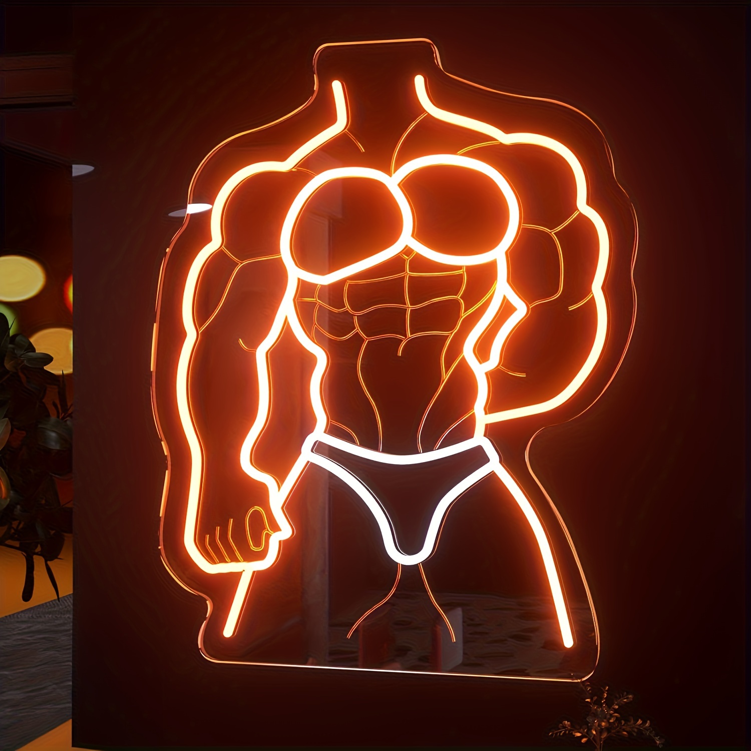 Neonowy znak Muscle Man, pomar – Home Gym Neon Sign recenzja i cena