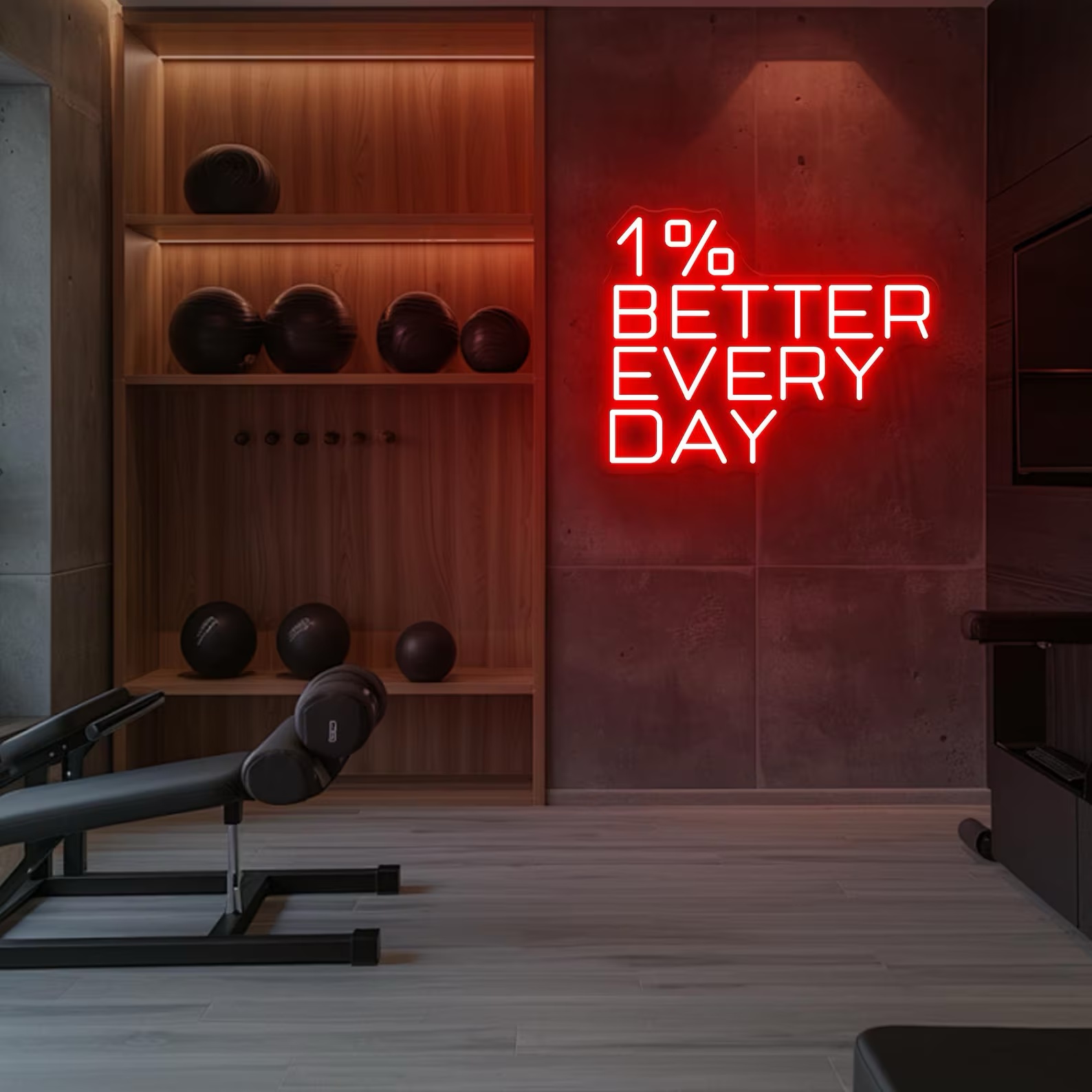 Neonowa tablica „1% lepiej każ – Home Gym Neon Sign recenzja i cena